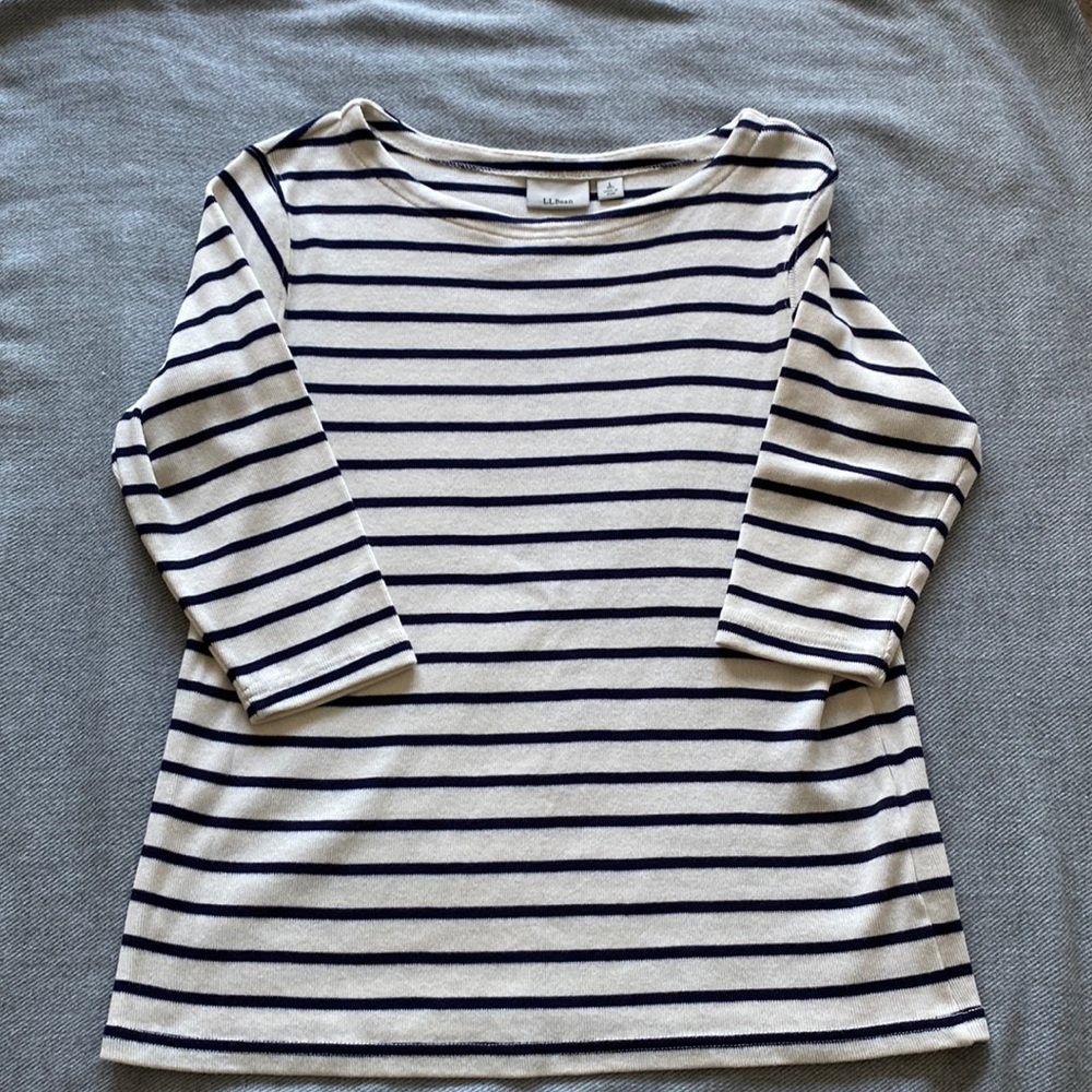 L.L. Bean Women's French Sailor's Shirt, Three-Quarter-Sleeve Boatneck